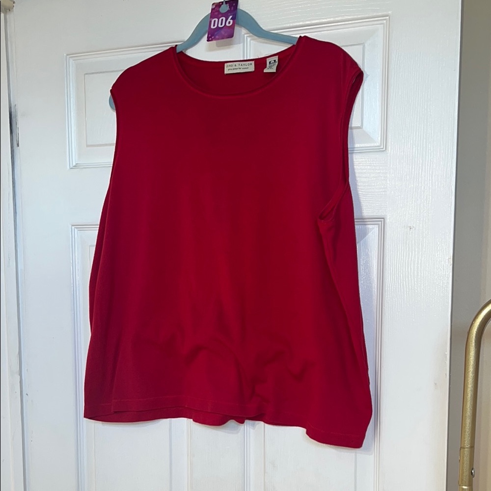 6 Casual Red Sleeveless Top
